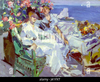 Korowin auf Terrasse Stockfoto