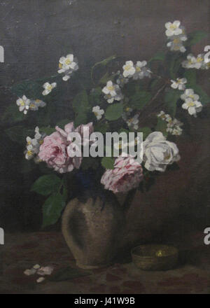 Dieser Titel ist auf Rumänisch und bedeutet übersetzt „Ludovic Bassarab Wein mit Rosen und Zitronenzweigen“. Es bezieht sich wahrscheinlich auf ein Kunstwerk oder ein historisches Stück, das die Bilder von Wein, Rosen und Zitronenzweigen umfasst. Stockfoto