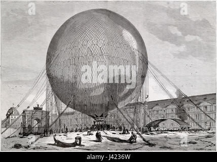 Le grand Ballon Captif de M. Giffard Stockfoto