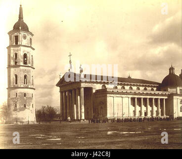 Litauische Hauptstadt Vilnius. Vilnius Kathedrale Seite Stockfoto