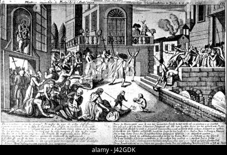 Prinzessin Lamballe war eine französische Adlige während der Französischen Revolution, die mit den Massakern im September 1792 ein tragisches Ende fand. Ihr brutaler Mord wurde zu einem der berüchtigtsten Ereignisse der Revolution. Stockfoto