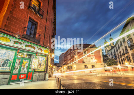 Austrias Viertel Straßenansicht. Madrid, Spanien Stockfoto