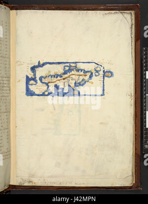 Karte nach Ptolemäus Geographia (Burney MS 111, f.47r) Stockfoto