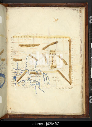 Karte nach Ptolemäus Geographia (Burney MS 111, f.90r) Stockfoto