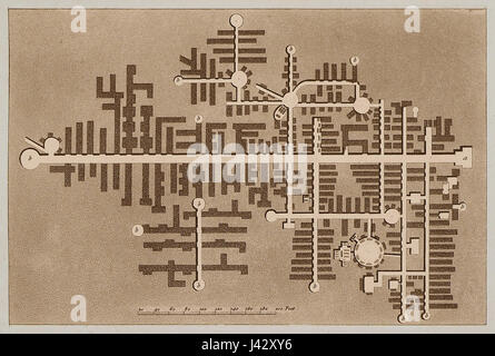 Karte von der antiken Stadt Selinunte Sizilien Wilkins William 1807 Stockfoto