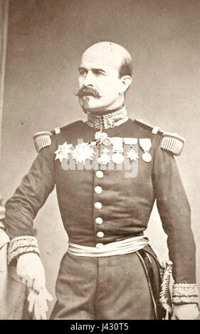 Louis Jules Trochu war ein französischer General und Politiker im 19. Jahrhundert, der vor allem für seine Rolle im Deutsch-Französischen Krieg bekannt war. Während der Belagerung von Paris war er Chef der französischen Regierung und war an mehreren wichtigen militärischen und politischen Entscheidungen beteiligt. Stockfoto