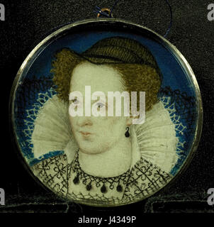 Dieses Porträt von Mary Stuart, Königin der Schotten (1542–1587), ist im Rijksmuseum untergebracht und stellt sie als eine Schlüsselfigur der schottischen und europäischen Geschichte dar. Stockfoto