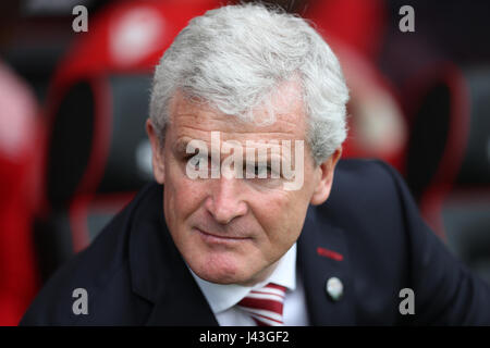 Stoke City-Manager Mark Hughes Stockfoto