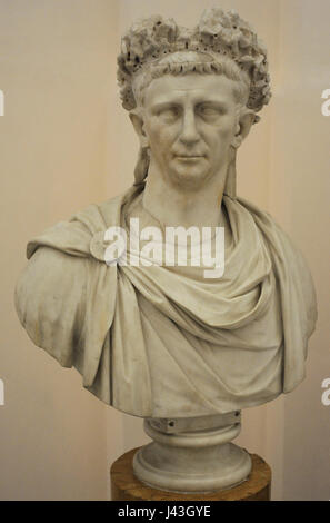 Claudius (10BC-54AD). Römischer Kaiser von 41 bis 54. Julio-Claudian Dynastie. Büste. 41-54 N. CHR.. Historisches Museum. Oslo. Norwegen. Stockfoto