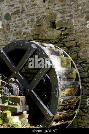 Wasserrad, Melin Bompren Maismühle, Stockfoto