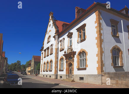 Das historische Gebäude des Amtsgerichts, Weißenburg in Bayern, einer Stadt im mittleren Franken, Bayern, Deutschland Stockfoto