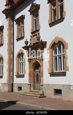 Das historische Gebäude des Amtsgerichts, Weißenburg in Bayern, einer Stadt im mittleren Franken, Bayern, Deutschland Stockfoto