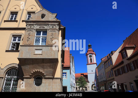 Frameworkhouses in der Mitte, Weißenburg in Bayern, einer Stadt im mittleren Franken, Bayern, Deutschland Stockfoto