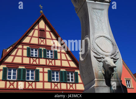 Frameworkhouses im Zentrum Stadt, Weißenburg in Bayern, einer Stadt im mittleren Franken, Bayern, Deutschland Stockfoto