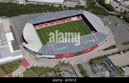 Luftaufnahme von St Helens Rugby League Boden, UK Stockfoto