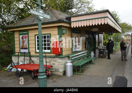 Von Harman Cross Station auf der Swanage Railway in Dorset Stockfoto