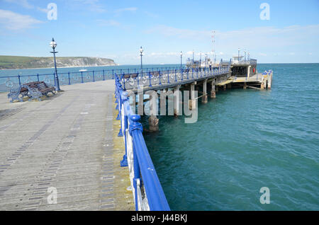 Die restaurierten viktorianischen Pier in Swanage an der Jurassic Coast in Dorset, England Stockfoto