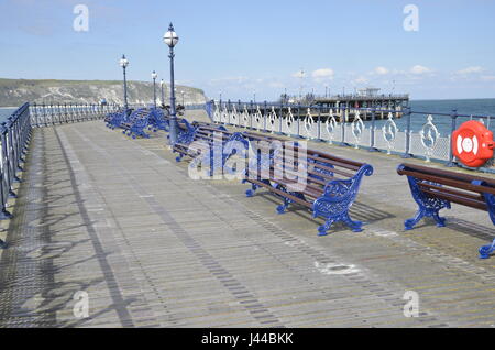 Die restaurierten viktorianischen Pier in Swanage an der Jurassic Coast in Dorset, England Stockfoto