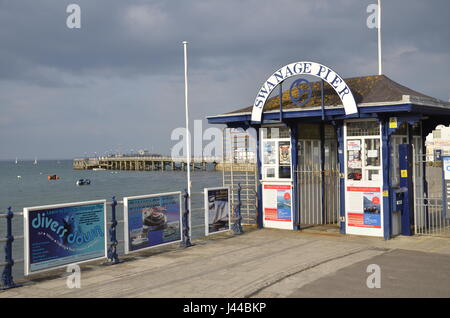 Die restaurierten viktorianischen Pier in Swanage an der Jurassic Coast in Dorset, England Stockfoto