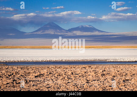 Laguna Tebinquinche Sonnenuntergang Landschaft in San Pedro de Atacama, Chile Stockfoto