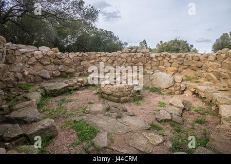 Nuraghe La Prisgiona Stockfoto