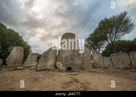 Riesen-Grab von Li Lolghi - Arzachena Stockfoto