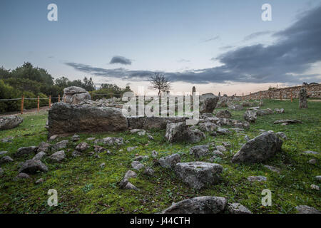 Antike Nekropole von Li Muri - Arzachena-Sardinien Stockfoto