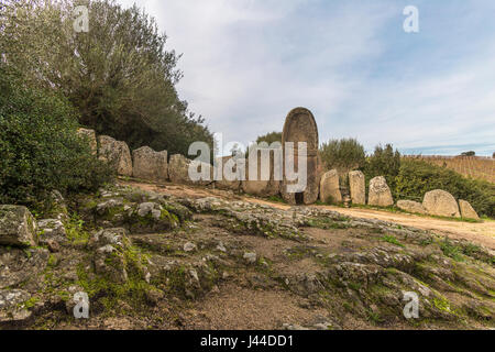 Riesen-Grab von Coddu Vecchiu - Arzachena Stockfoto