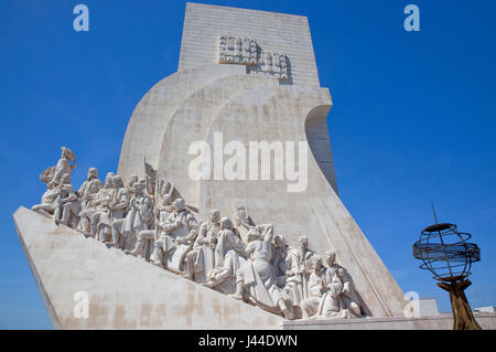 Portugal, Estredmadura, Lissabon, Belem, Denkmal der Entdeckungen Baujahr 1960 zum 500. Todestag von Heinrich Gedenken an die Naviga Stockfoto