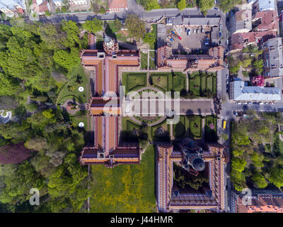 Luftaufnahme von Chernivtsi Universität - eine der ältesten Universitäten in der Ukraine Stockfoto