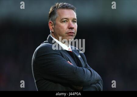 DARREN FERGUSON DONCASTER ROVERS FC MANAGER DONCASTER ROVERS FC MANAGER KEEPMOAT Stadion DONCASTER ENGLAND 9. Januar 2016 Stockfoto