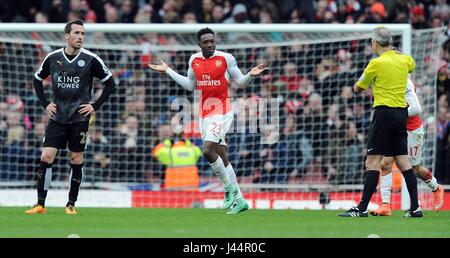 DANNY WELBECK ARSENAL CELEB ARSENAL V LEICESTER CITY EMIRATES Stadion LONDON England 14. Februar 2016 Stockfoto