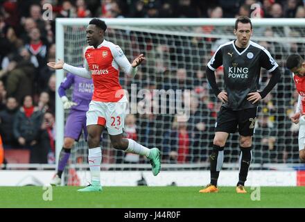 DANNY WELBECK ARSENAL CELEB ARSENAL V LEICESTER CITY EMIRATES Stadion LONDON England 14. Februar 2016 Stockfoto