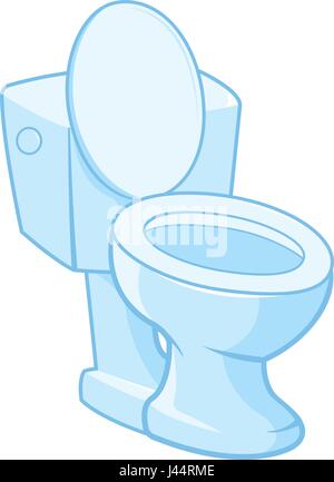 WC. Vektor-Illustration auf weißem Hintergrund Stock Vektor