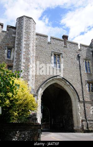 Abbey Gateway, St Albans, Hertfordshire-. Stockfoto