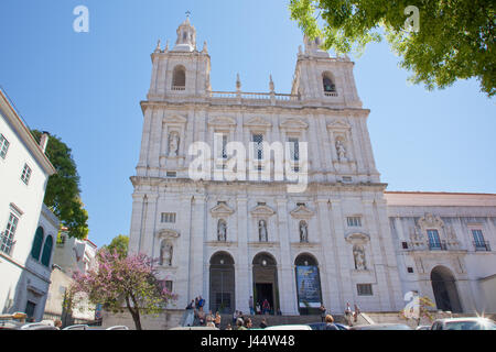 Alfama, Lissabon, Portugal, Estredmadura Bezirk, Kirche von São Vicente von Fora. Stockfoto