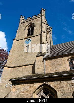 Uhrturm an der St. James Church Boroughbridge North Yorkshire in England Stockfoto