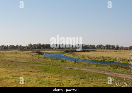 Nebenarm der Havel Bei Gülpe, Westhavelland, Brandenburg.Branch des Flusses Havel, am Guelpe, Brandenburg, Deutschland. Stockfoto