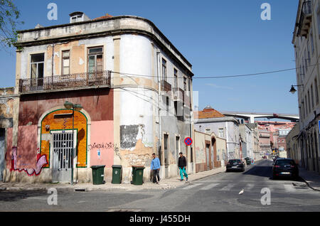 Verlassene Gebäude, Lissabon, Portugal Stockfoto