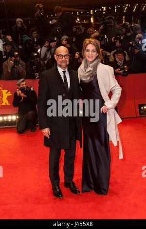 Stanley Tucci und seine Frau Felicity stumpf auf Berlinale Stockfoto