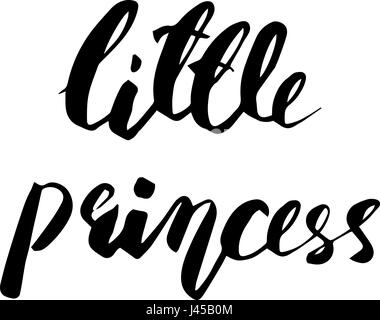 Kleinen Prinzessin Schriftzug Design. Moderne Pinselstil. Vektor-illustration Stock Vektor