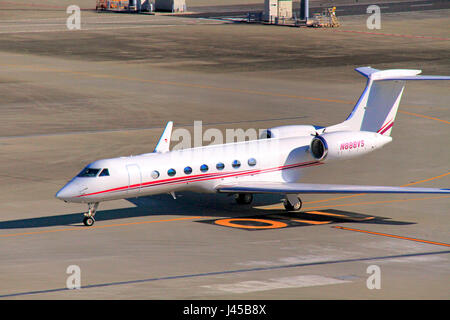 Gulfstream G 550 am Flughafen Tokio-Haneda Tokio Japan Stockfoto