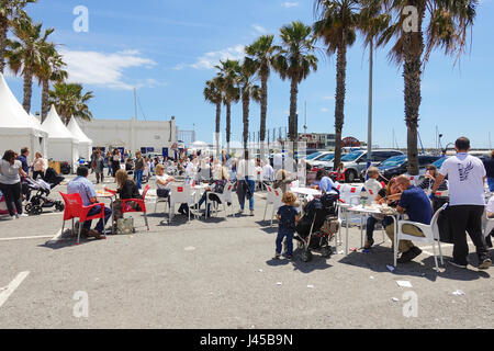Seafood Festival, Event, festliche im Hafen von Benalmadena, Andalusien, Spanien. Stockfoto
