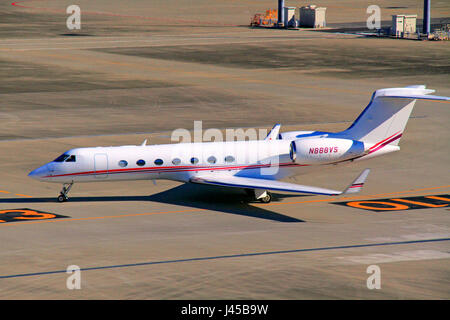 Gulfstream G 550 am Flughafen Tokio-Haneda Tokio Japan Stockfoto