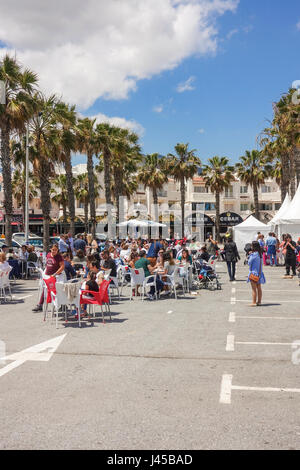 Seafood Festival, Event, festliche im Hafen von Benalmadena, Andalusien, Spanien. Stockfoto