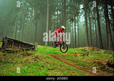 Bikepark bestiegen, Thüringer Wald, Deutschland Stockfoto
