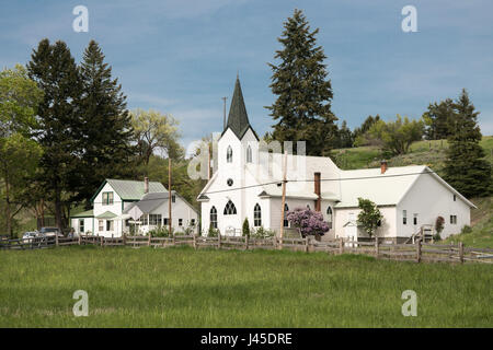 Vereinigte Staaten, Okanogan County, Havillah, Emmanuel lutherische Kirche Stockfoto