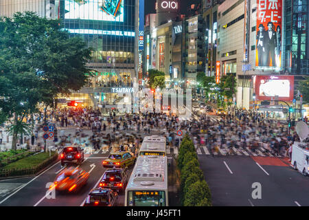 Shibuya-Kreuzung Stockfoto