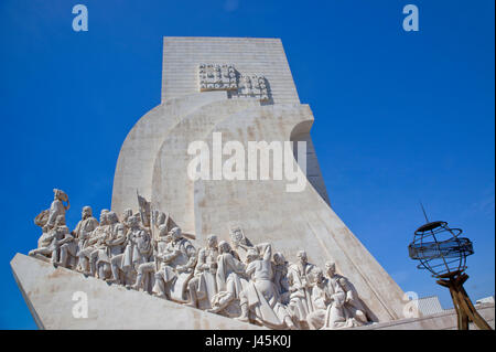 Portugal, Estredmadura, Lissabon, Belem, Denkmal der Entdeckungen Baujahr 1960 zum 500. Todestag von Heinrich Gedenken an die Naviga Stockfoto