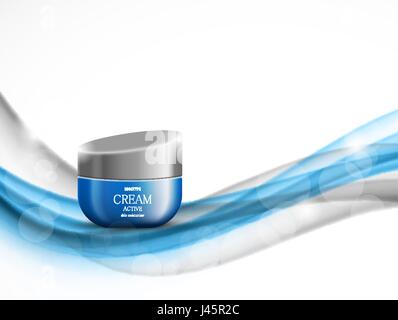 Haut Feuchtigkeitscreme kosmetische Design-Vorlage Stock Vektor